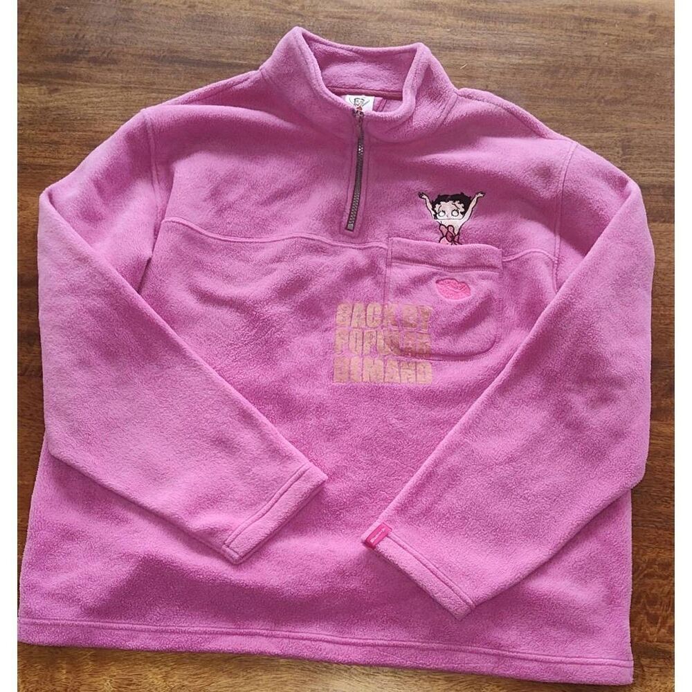 VTG Betty Boop Soft Fleece Sweater Sz XL? Embroider Betty MD By Freeze 2005 KFS